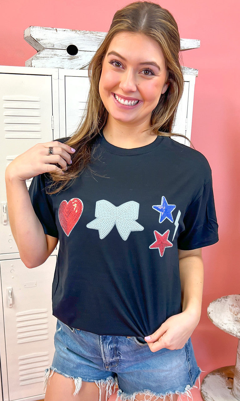 Red, White and Blue Sparkle Things Shirt