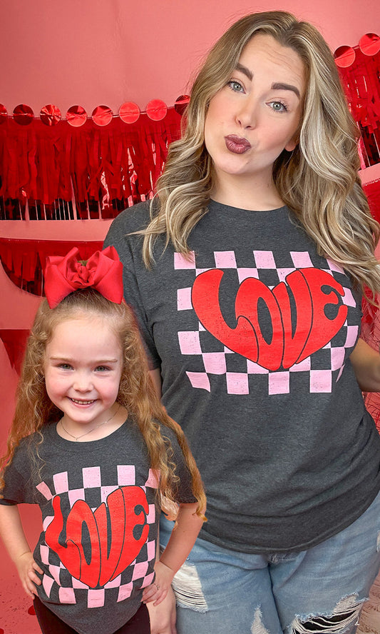 Checkerboard Love Graphic T-Shirt