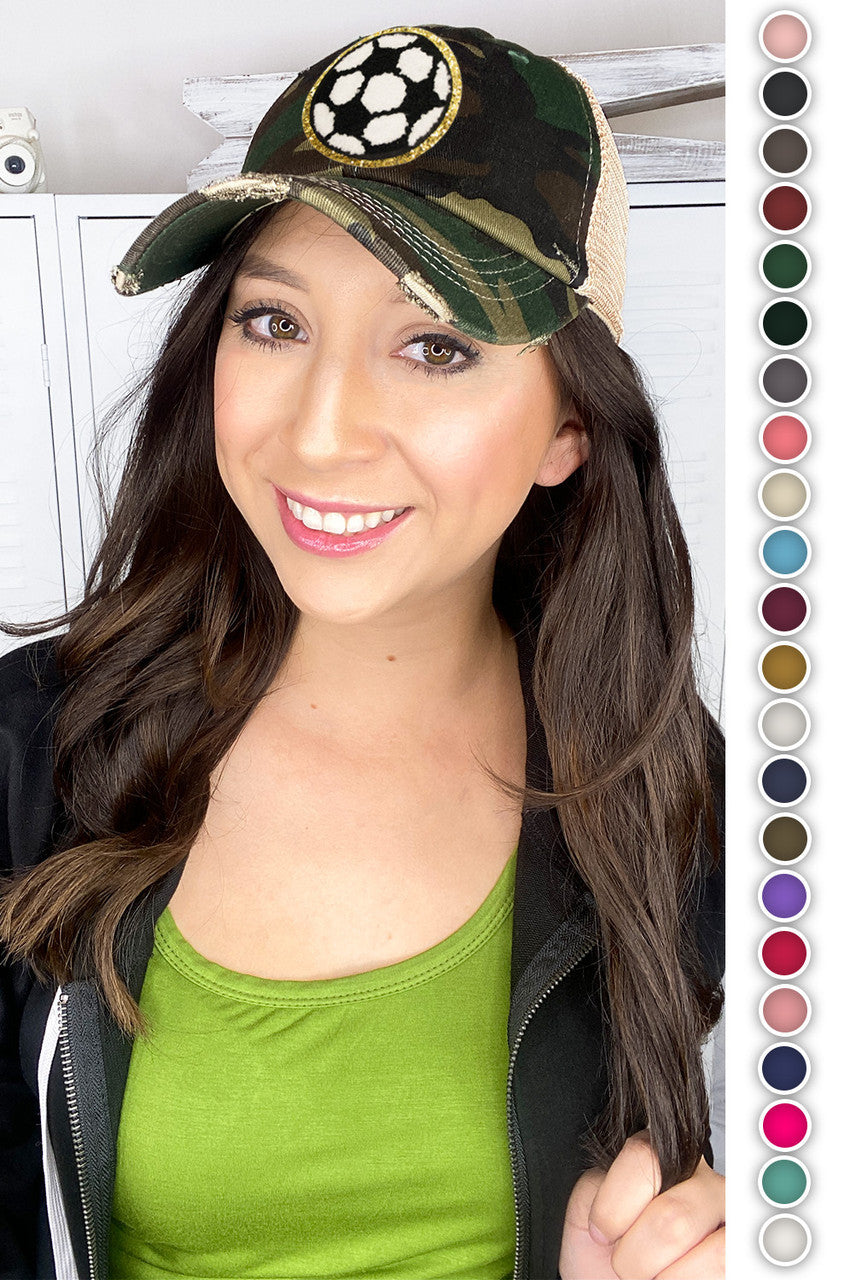 Soccer Ideal Chenille Vintage Hat