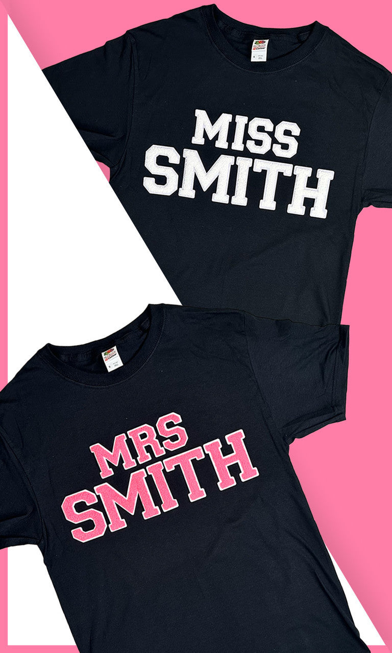Soft Chenille Custom My Name Is T-Shirt