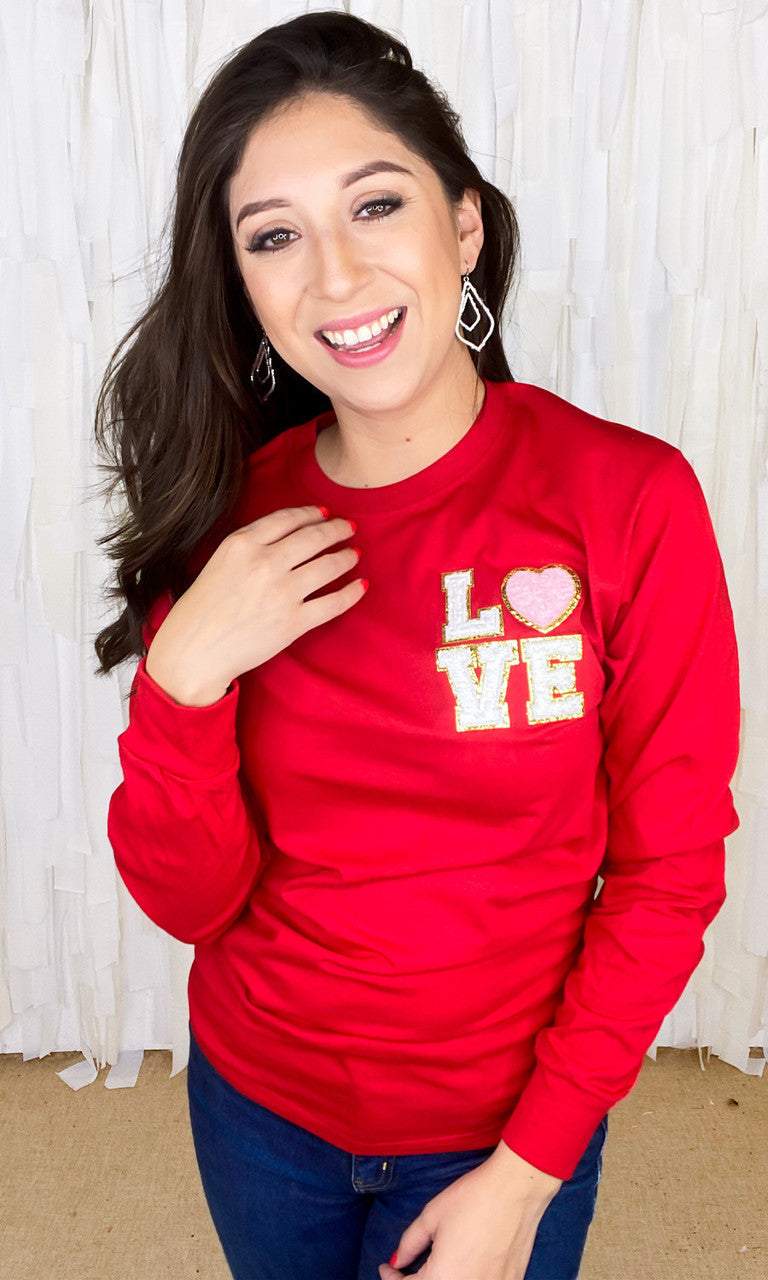 Love Chenille Left Chest Longsleeve