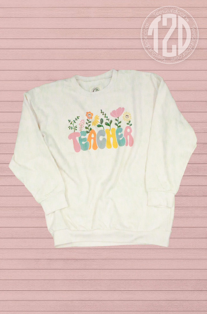 Groovy Flower Teacher Sweatshirt