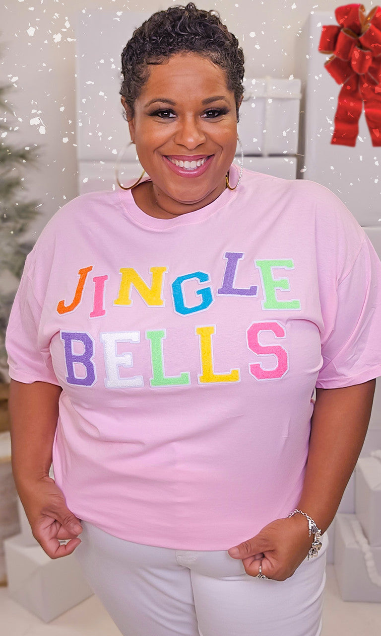 Soft Chenille Jingle Bells Graphic T-Shirt