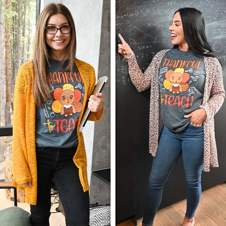 Thankful to Teach Fall Teacher T-Shirt
