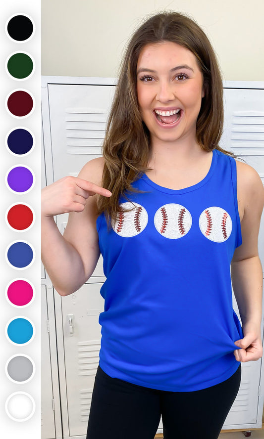 Sparkle Baseball Tank Top