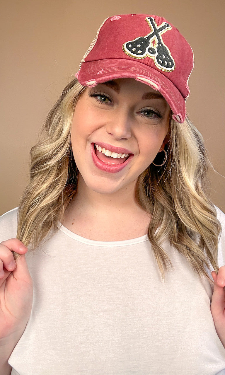 Ideal Chenille Lacrosse Vintage Hat