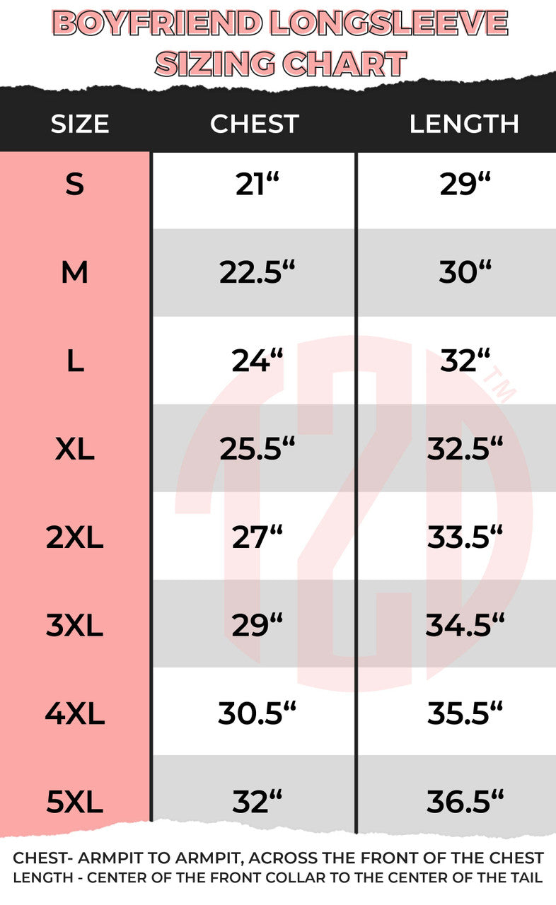 Sparkle Trendy Bunnies Adult Boyfriend Long Sleeve