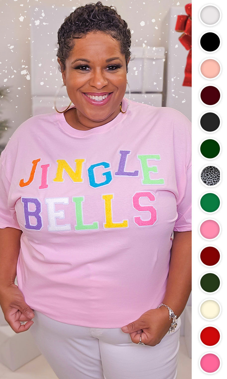 Soft Chenille Jingle Bells Graphic T-Shirt
