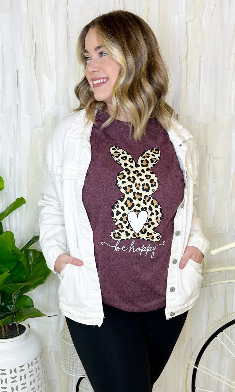 Be Hoppy Leopard Bunny T-Shirt
