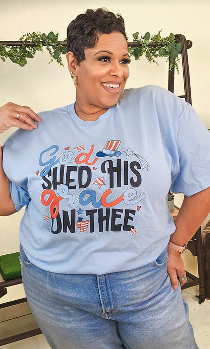 God Shed His Grace Graphic Shirt