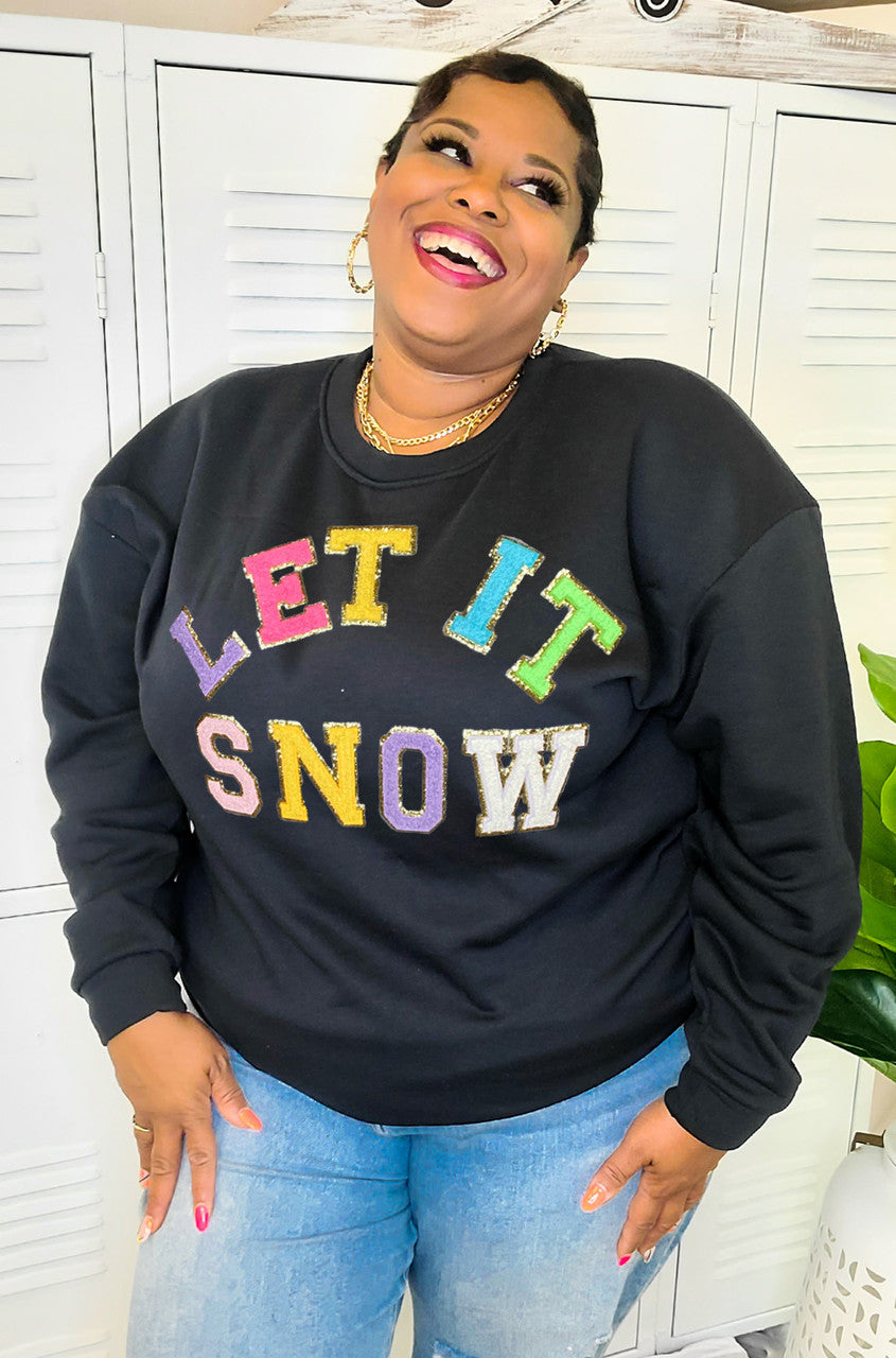 Let it Snow Chenille Sweatshirt