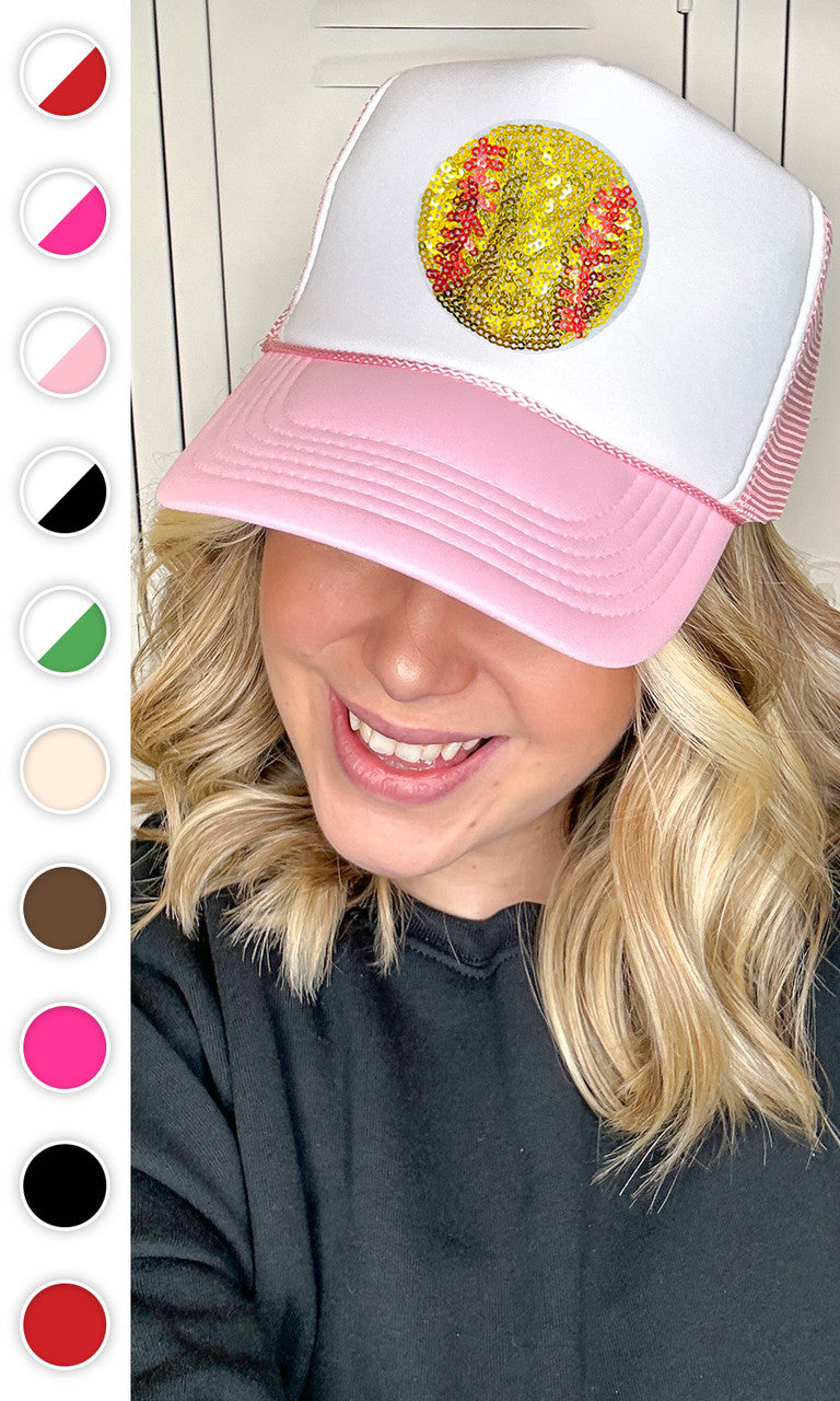 Sparkle Softball Trucker Hat