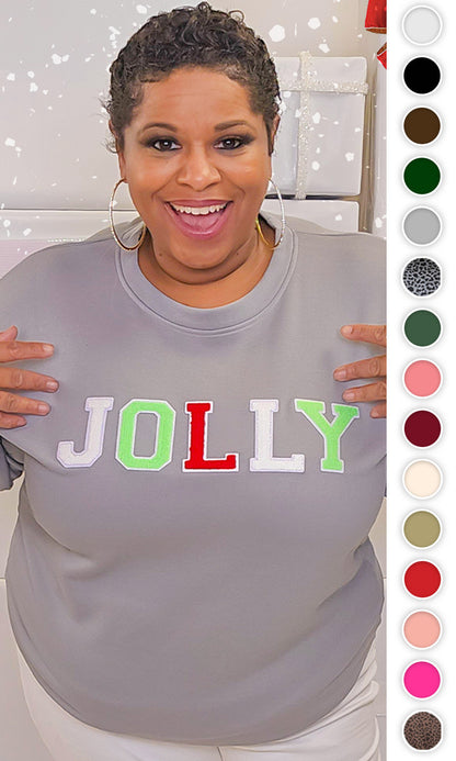 Soft Chenille Jolly Graphic Sweatshirt