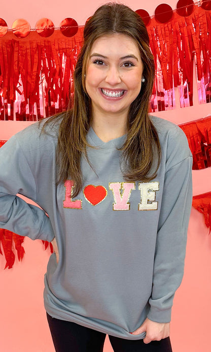 Big Letter Heart Sweatshirt