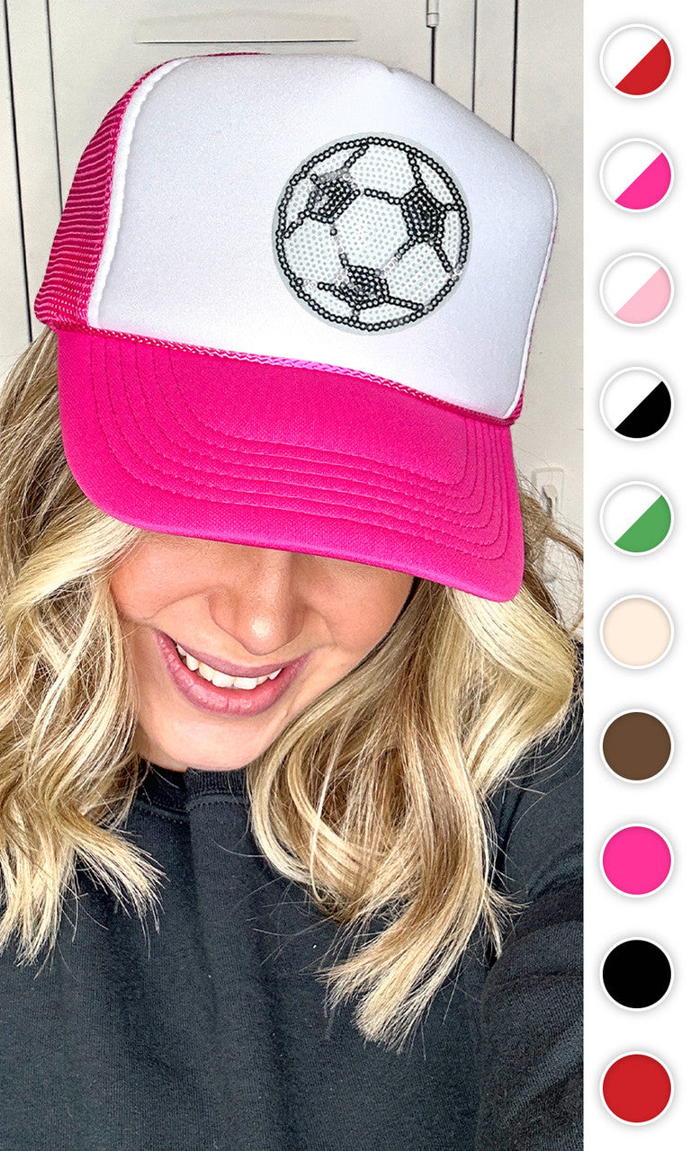 Sparkle Soccer Trucker Hat