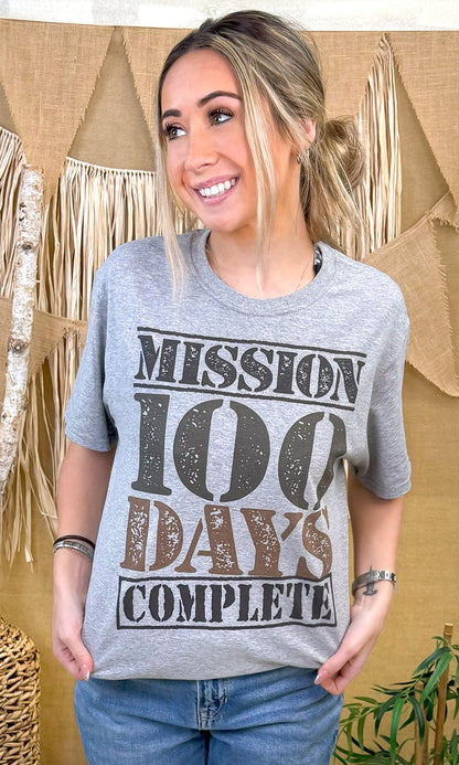 100 Days Complete School Graphic T-Shirt