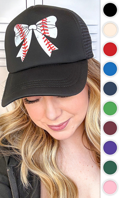 Baseball Bow Trucker Hat