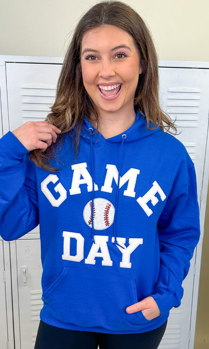 Game Day Sparkle Baseball Adult Hoodie