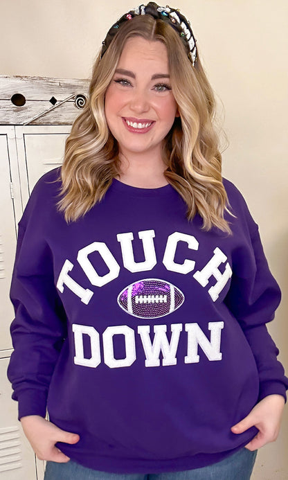 Soft Chenille Touchdown Graphic Sweatshirt