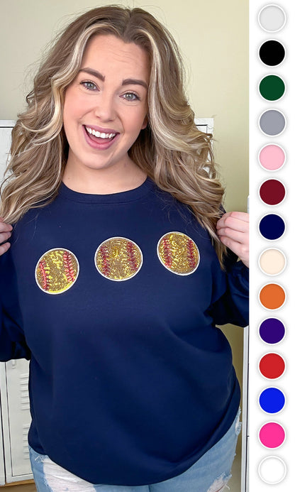 Sparkle Softball Adult Sweatshirt