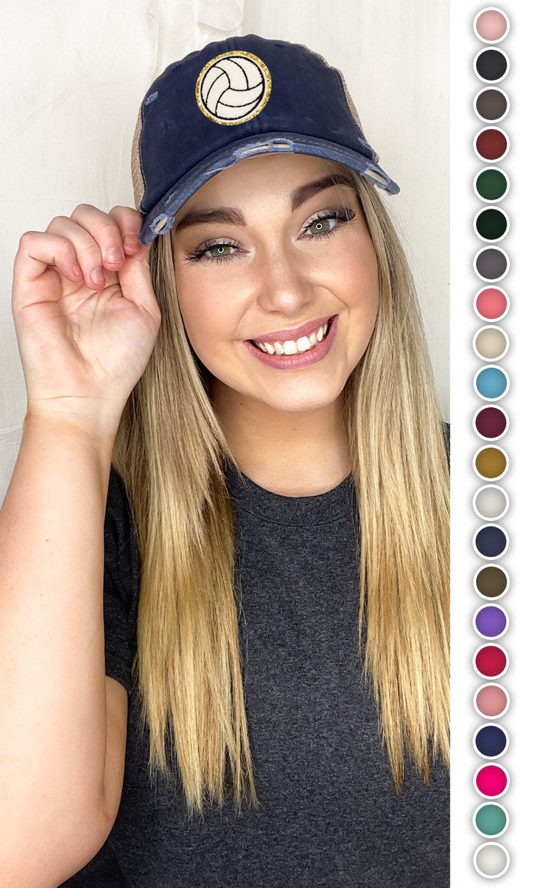 Volleyball Ideal Chenille Vintage Hat