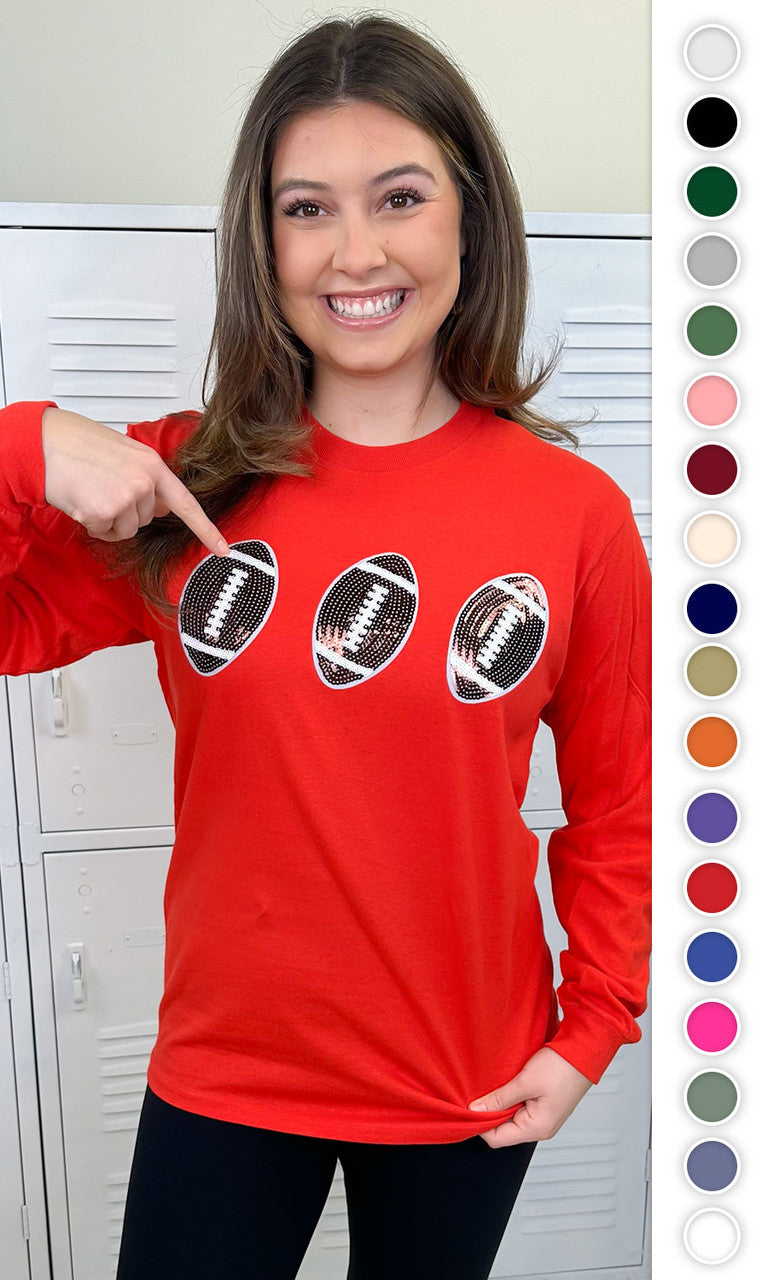 Sparkle Football Adult Long Sleeve