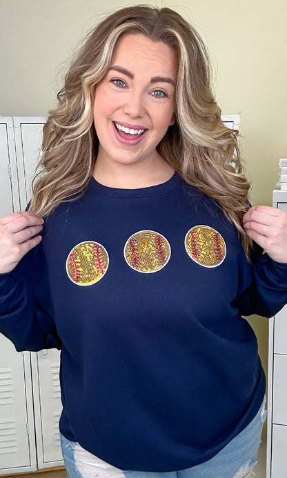 Sparkle Softball Adult Sweatshirt