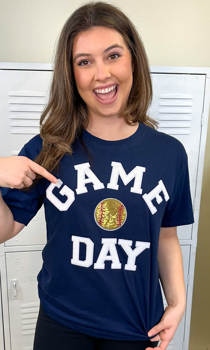 Game Day Sparkle Softball Adult T-Shirt