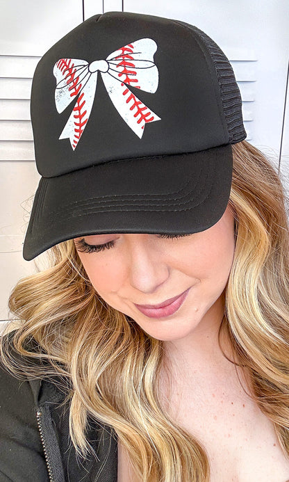 Baseball Bow Trucker Hat