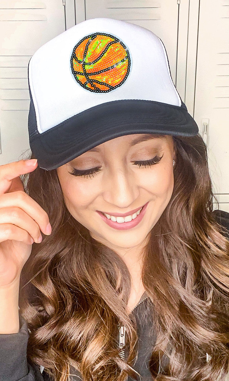 Sparkle Basketball Trucker Hat