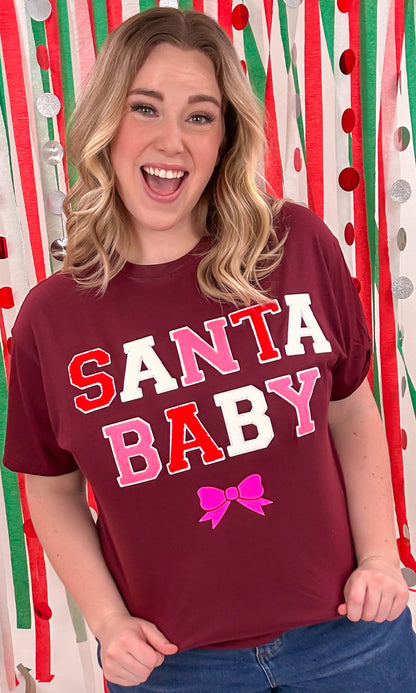 Soft Chenille Santa Baby T-Shirt