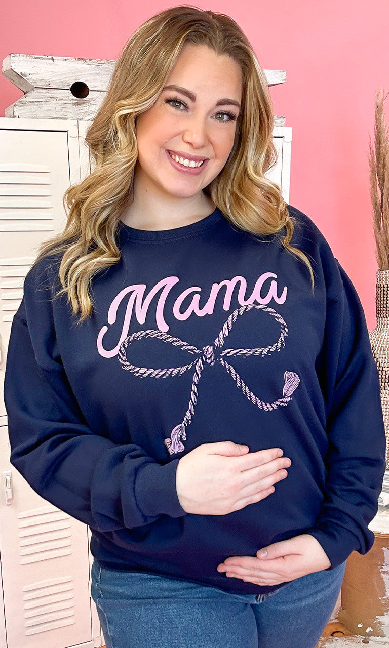Mama Rope Bow Sweatshirt
