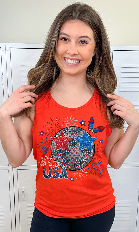 Born in the USA Graphic Tank Top