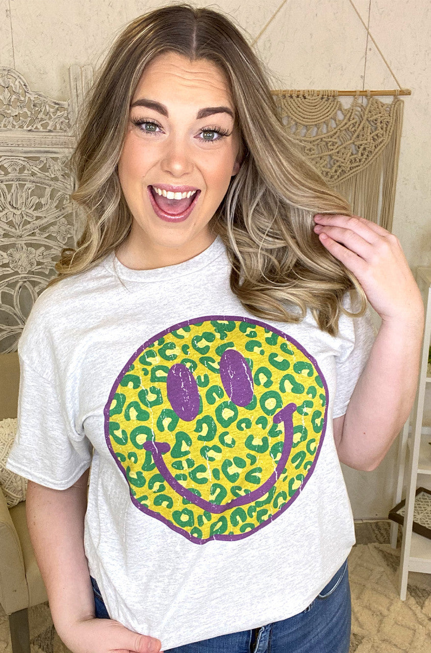 Mardi Gras Smiley T-Shirt