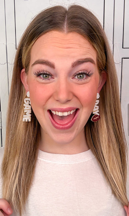 Game Day Words Earrings