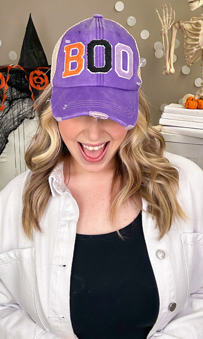 Soft Chenille Boo Vintage Hat