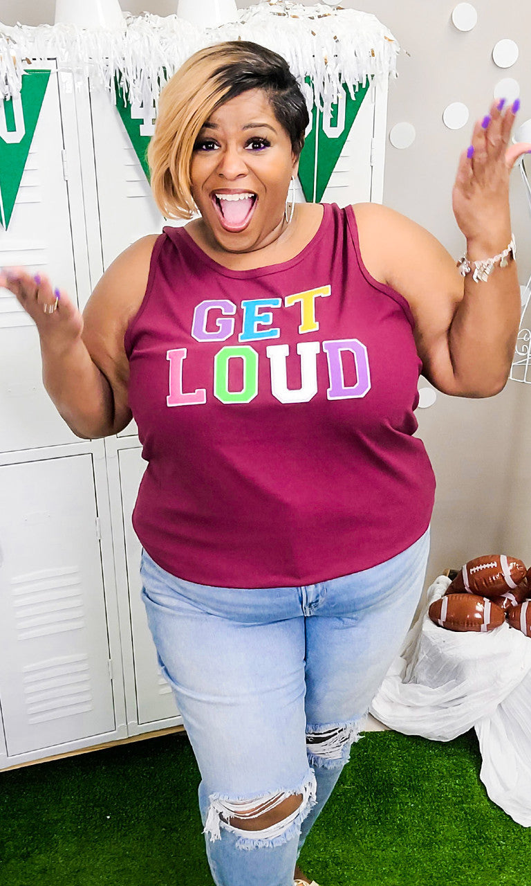 Soft Chenille Get Loud Tank Top