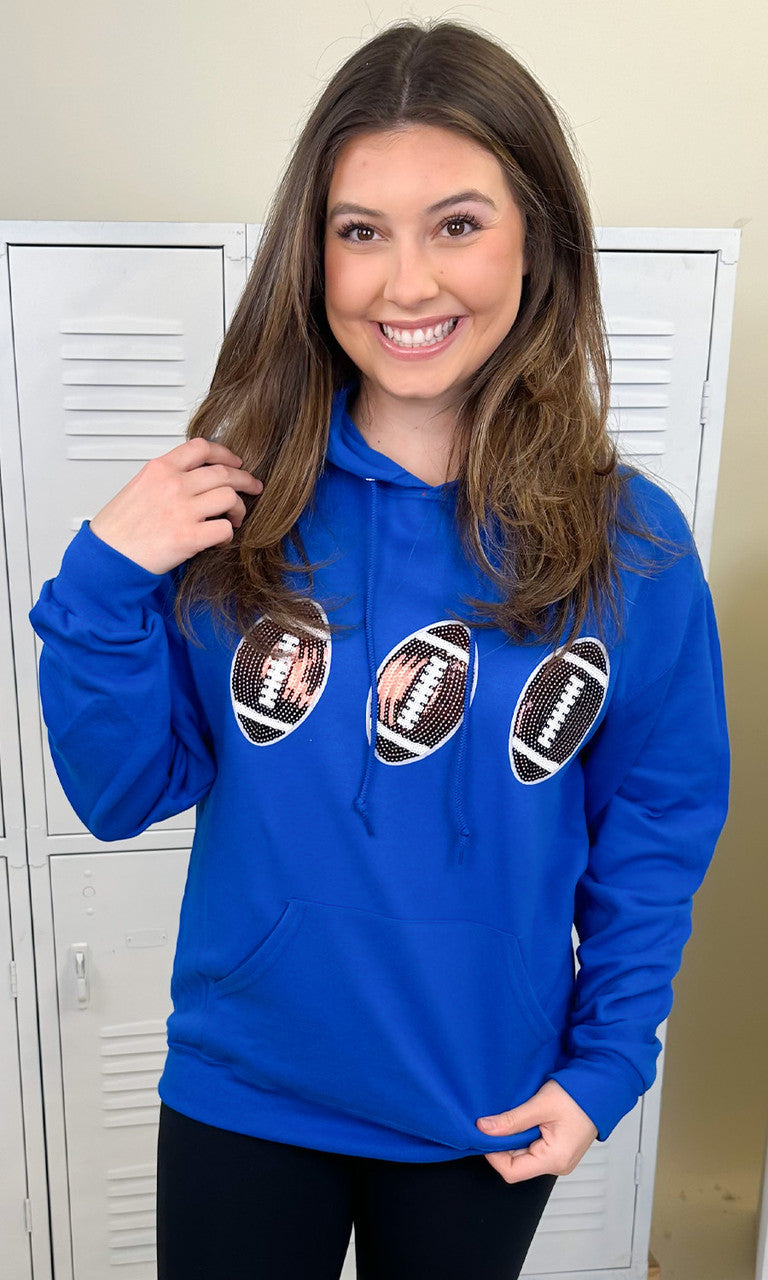 Sparkle Football Adult Hoodie