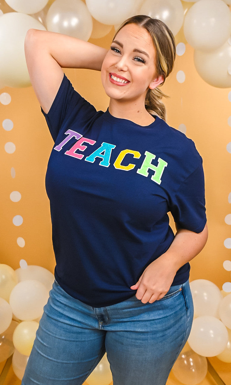 Soft Chenille Teach T-Shirt