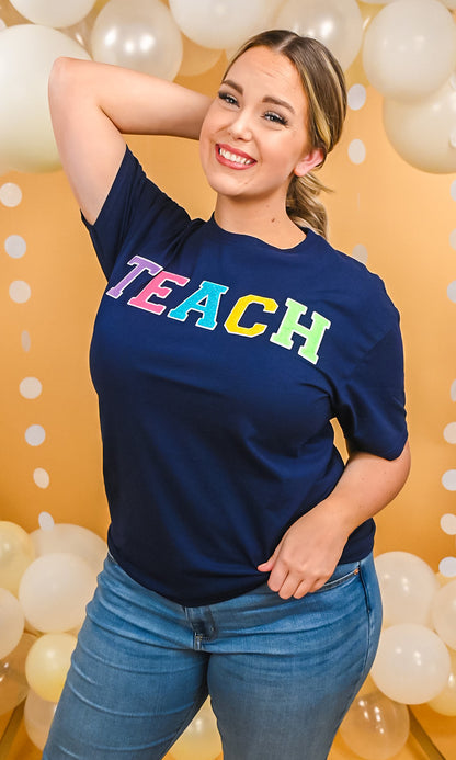 Soft Chenille Teach T-Shirt