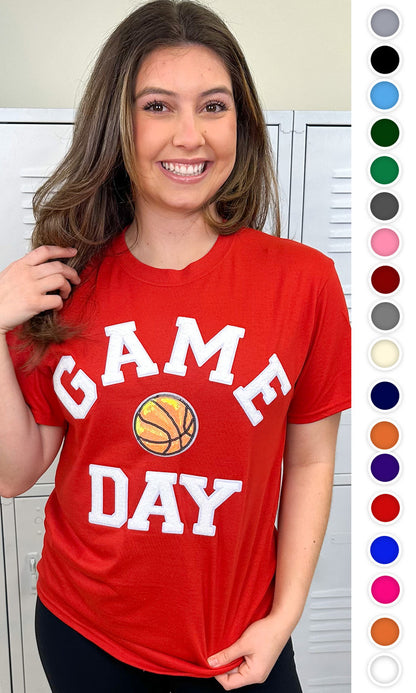 Game Day Sparkle Basketball Adult T-Shirt