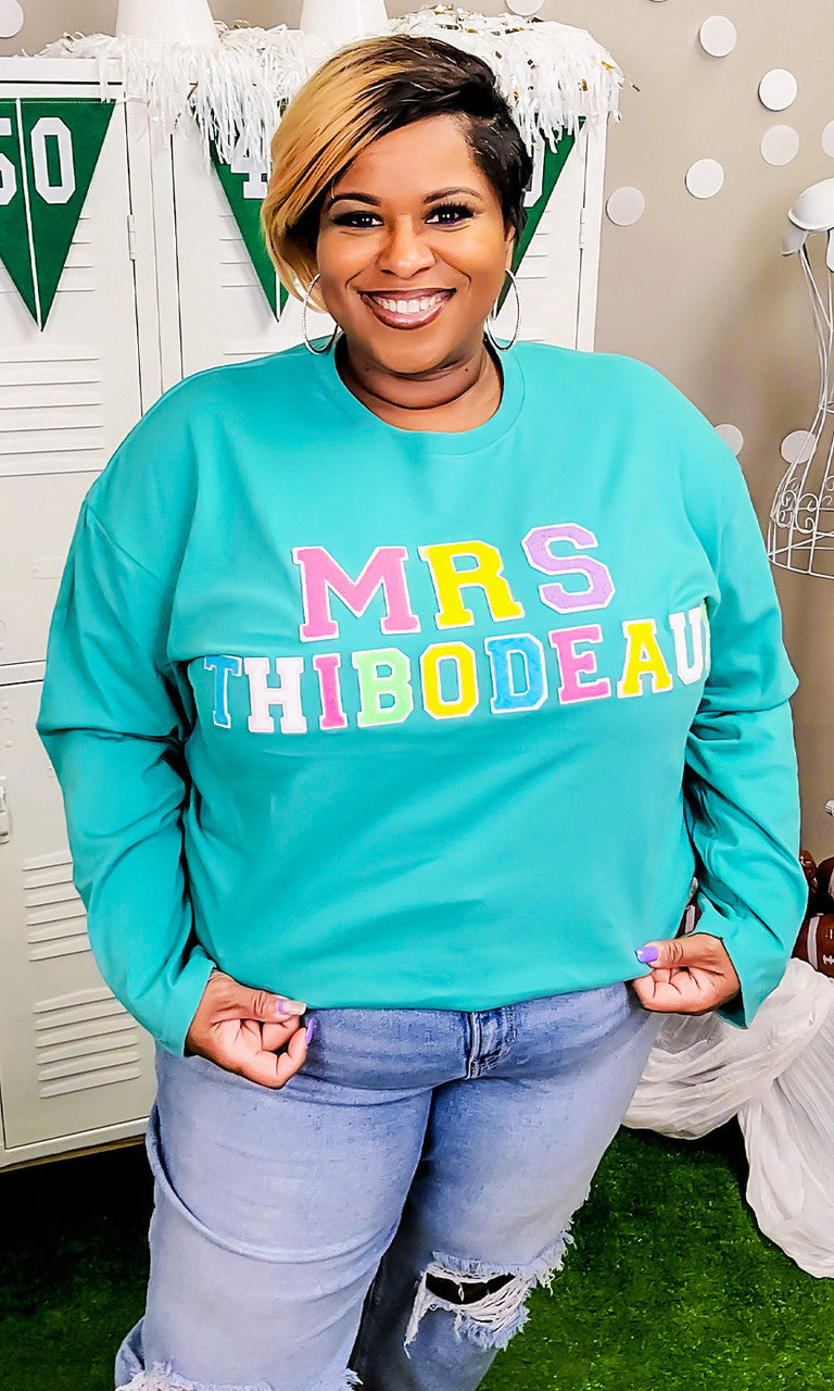 Soft Chenille Custom My Name Is Boyfriend Long Sleeve