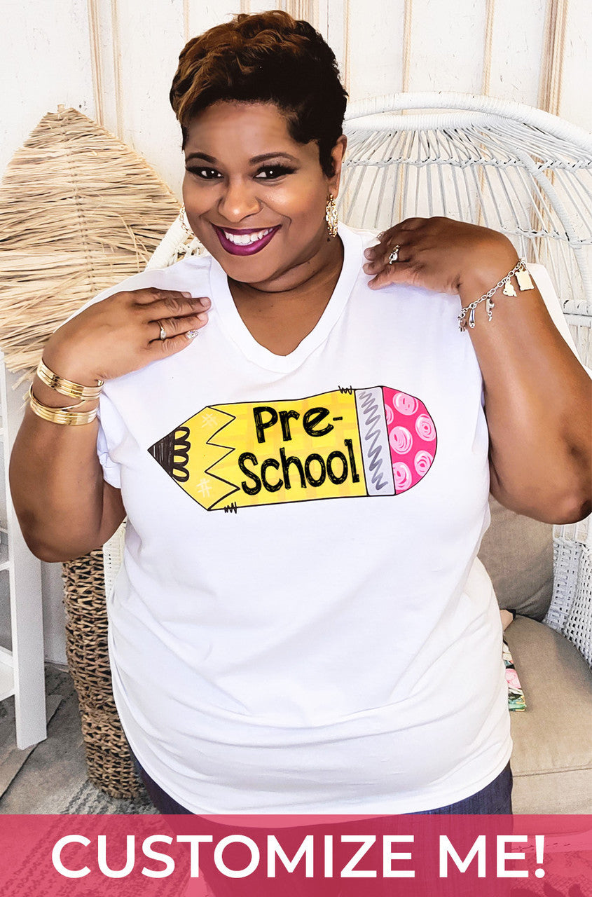 Colorful Pencil Grade Level V-Neck