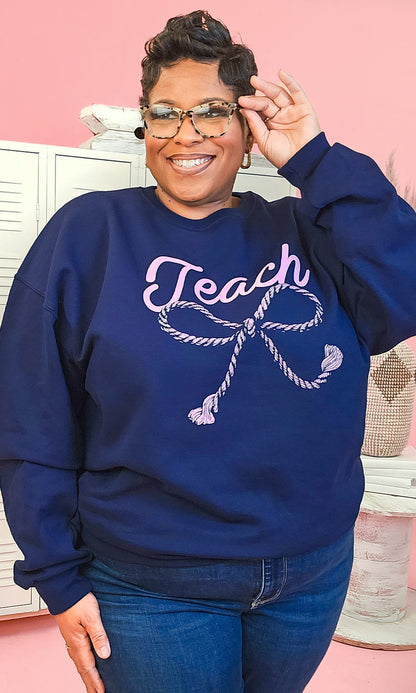 Teach Rope Bow Sweatshirt