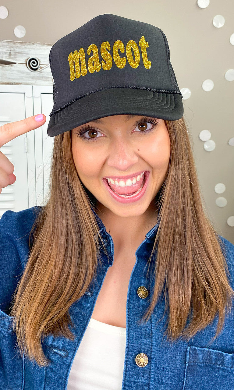 Glitter Custom Mascot Trucker Hat