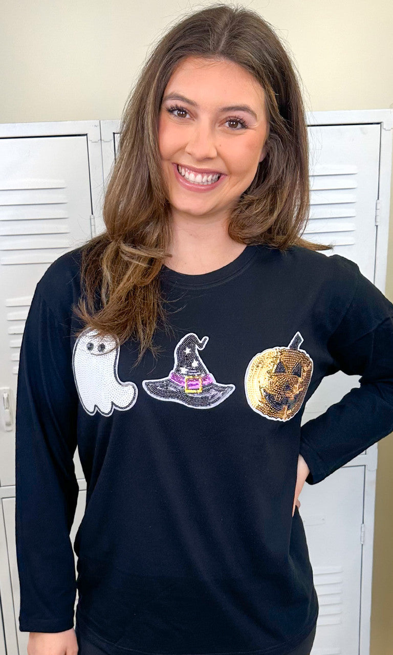 Halloween Sparkle Boyfriend Long Sleeve
