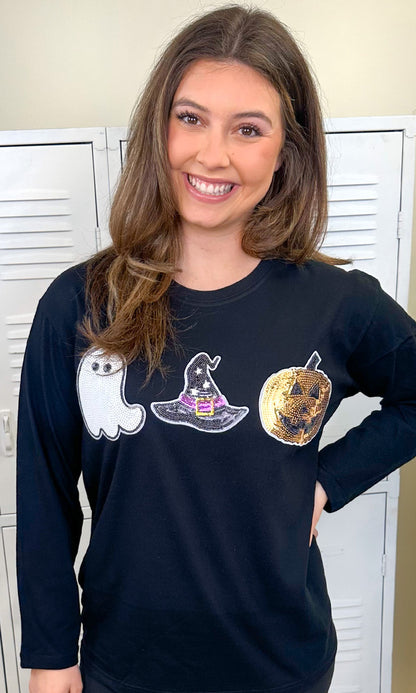 Halloween Sparkle Boyfriend Long Sleeve