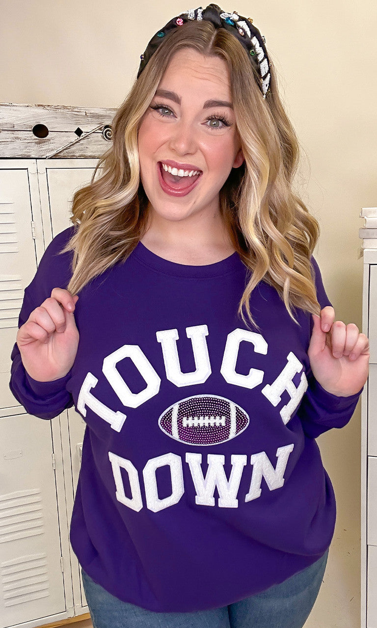 Soft Chenille Touchdown Graphic Sweatshirt