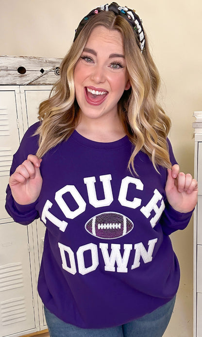 Soft Chenille Touchdown Graphic Sweatshirt