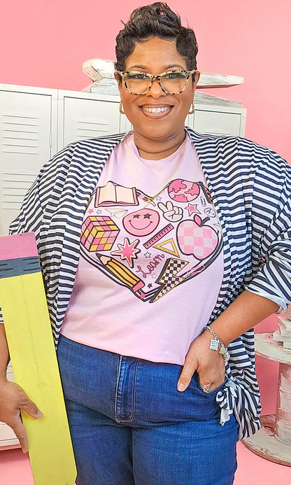 Learn Heart Teacher Graphic Shirt